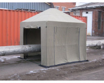 Палатка сварщика 3х3 м, брезент, каркас 18 мм